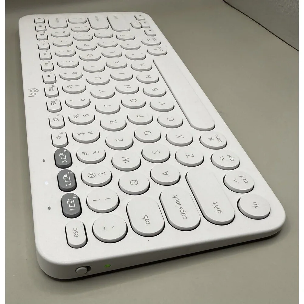 Logitech K380 Bluetooth Keyboard White TESTED Working